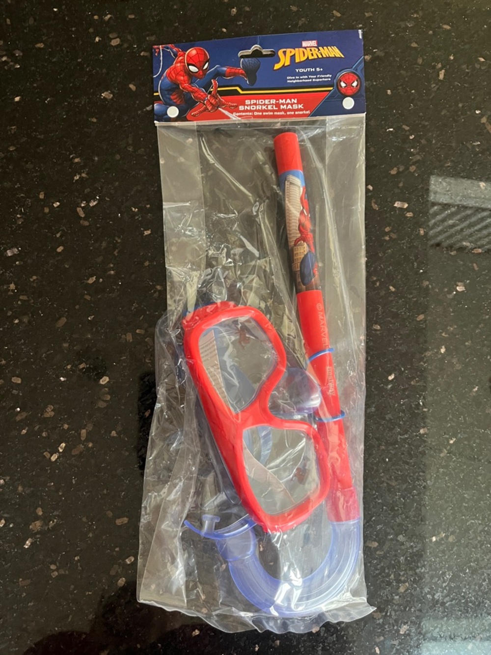 🇺🇸Marvel Spider-Man Kids Snorkel an Mask Set in Red and Blue - Picture 2 of 7